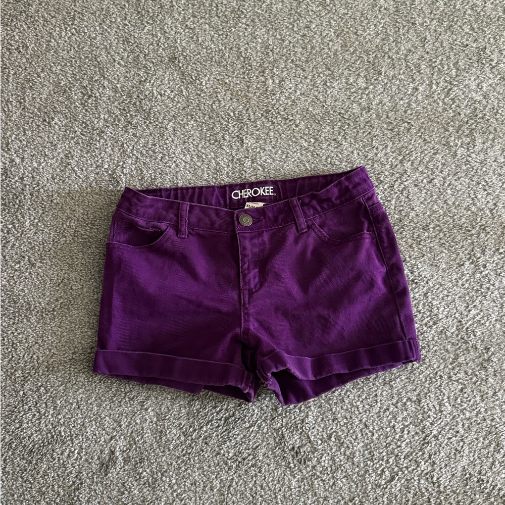 Cherokee Women's Vibrant Purple Jean Shorts